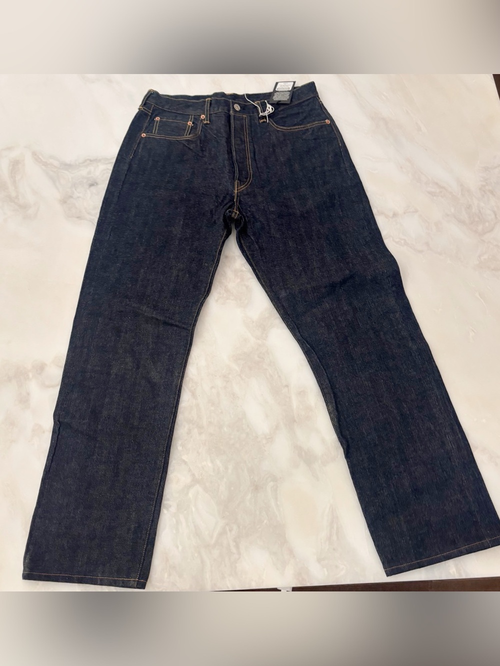 Buck Mason Japanese Loomstate Full Saddle Selvedge Jean 33x32 New Straight Fit